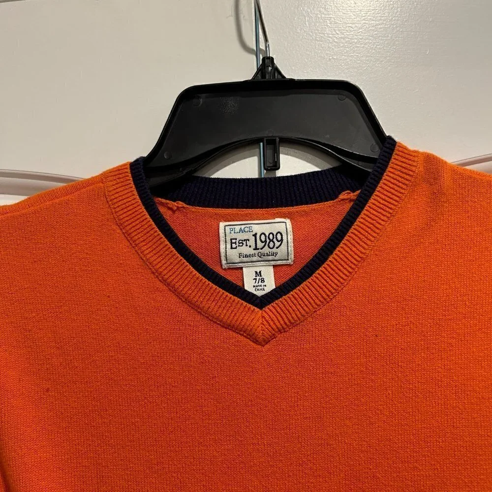 CHILDREN'S Place Orange Long Sleeve Sweater Size M (7/8), 2 for $15 Kids Bundle